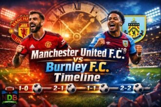 Manchester United f.c. vs Burnley f.c. Timeline