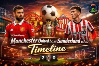 Manchester United f.c. vs Sunderland a.f.c. Timeline