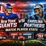 New York Giants vs Carolina Panthers Match Player Stats