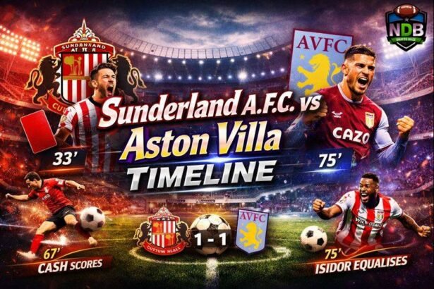Sunderland a.f.c. vs Aston Villa Timeline