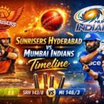 Sunrisers Hyderabad vs Mumbai Indians Timeline