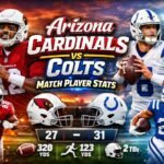 Arizona Cardinals vs Colts Match Player Stats
