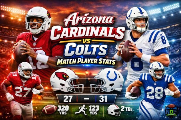 Arizona Cardinals vs Colts Match Player Stats