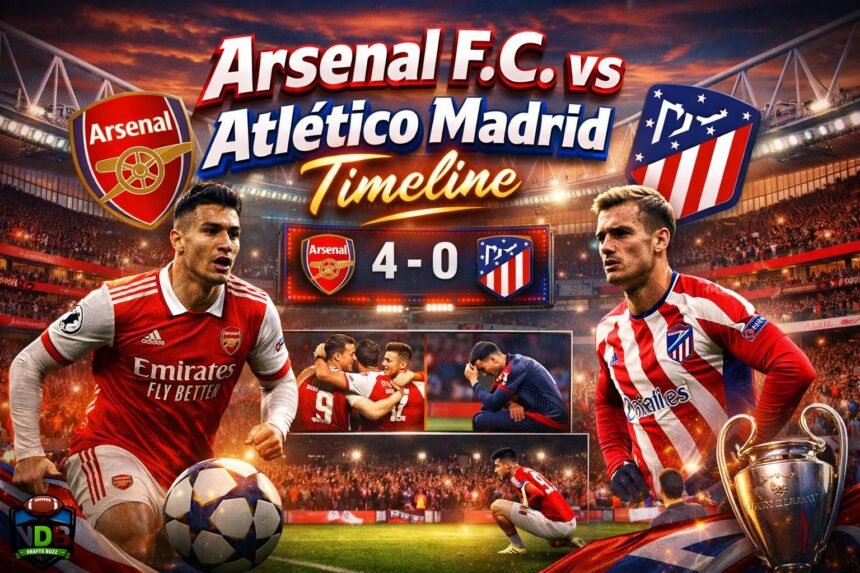 Arsenal f.c. vs Atlético Madrid Timeline