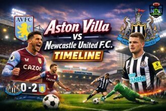 Aston Villa vs Newcastle United f.c. Timeline