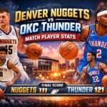 Denver Nuggets vs Okc Thunder Match Player Stats