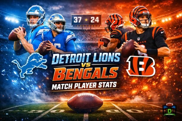 Detroit Lions vs Bengals Match Player Stats