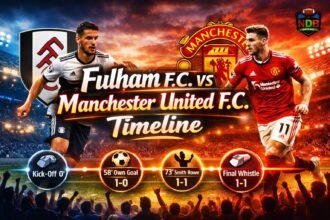 Fulham f.c. vs Manchester United f.c. Timeline