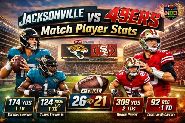 Jacksonville Jaguars vs 49ERS Match Player Stats