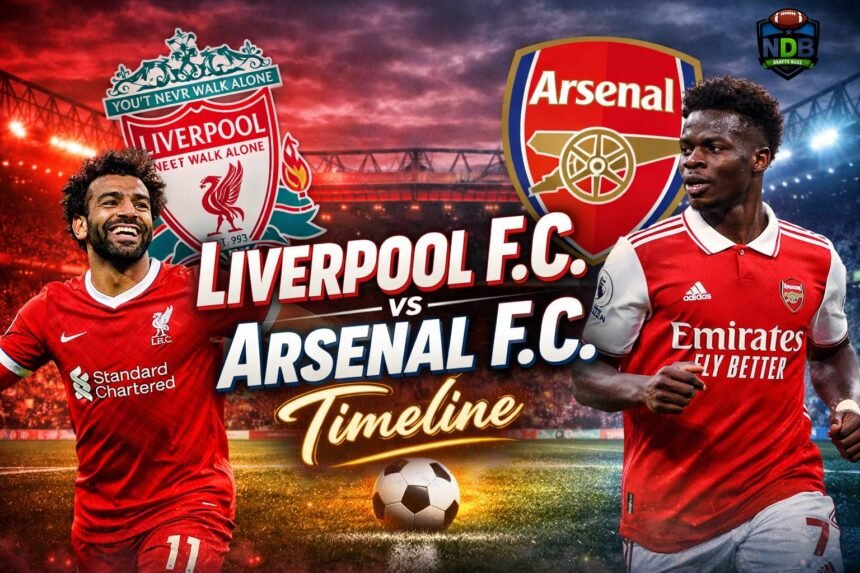 Liverpool f.c. vs Arsenal f.c. Timeline