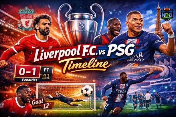 Liverpool f.c. vs Psg Timeline