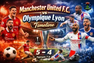 Manchester United f.c. vs Olympique Lyon Timeline
