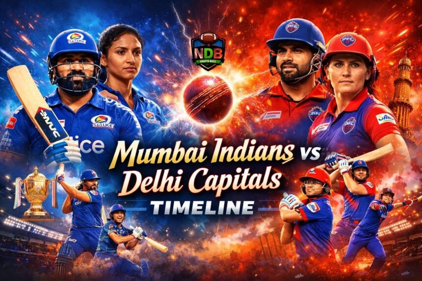Mumbai Indians vs Delhi Capitals Timeline