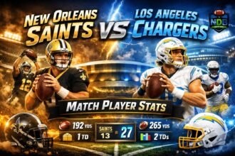 New Orleans Saints vs Los Angeles Chargers Match Player Stats