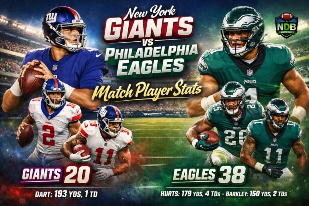 New York Giants vs Philadelphia Eagles Match Player Stats