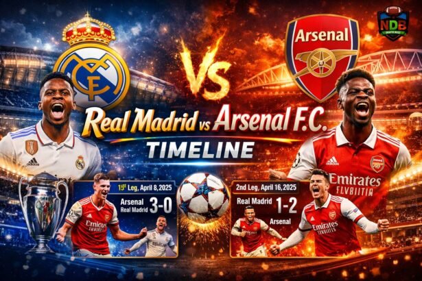 Real Madrid vs Arsenal f.c. Timeline