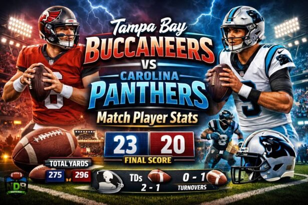 Tampa Bay Buccaneers vs Carolina Panthers Match Player Stats