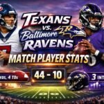 Texans vs Baltimore Ravens Match Player Stats