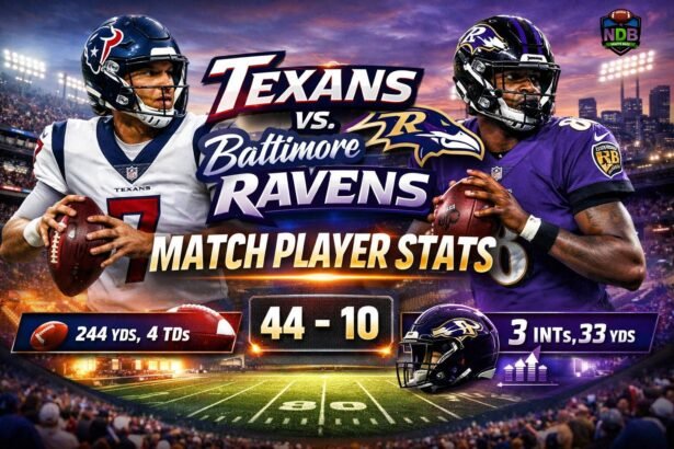 Texans vs Baltimore Ravens Match Player Stats