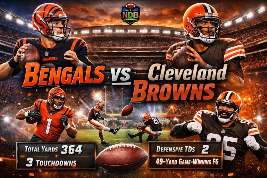 Bengals vs Cleveland Browns Match Player Stats