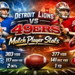 Detroit Lions vs 49ERS Match Player Stats