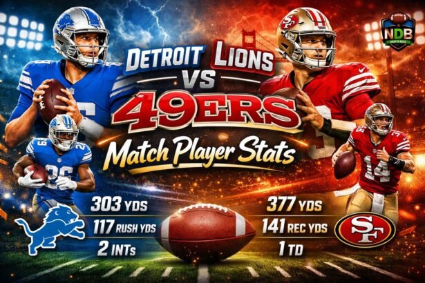 Detroit Lions vs 49ERS Match Player Stats