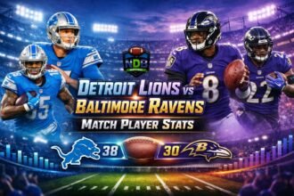 Detroit Lions vs Baltimore Ravens Match Player Stats