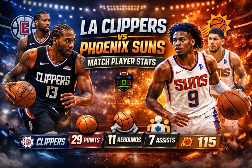 La Clippers vs Phoenix Suns Match Player Stats