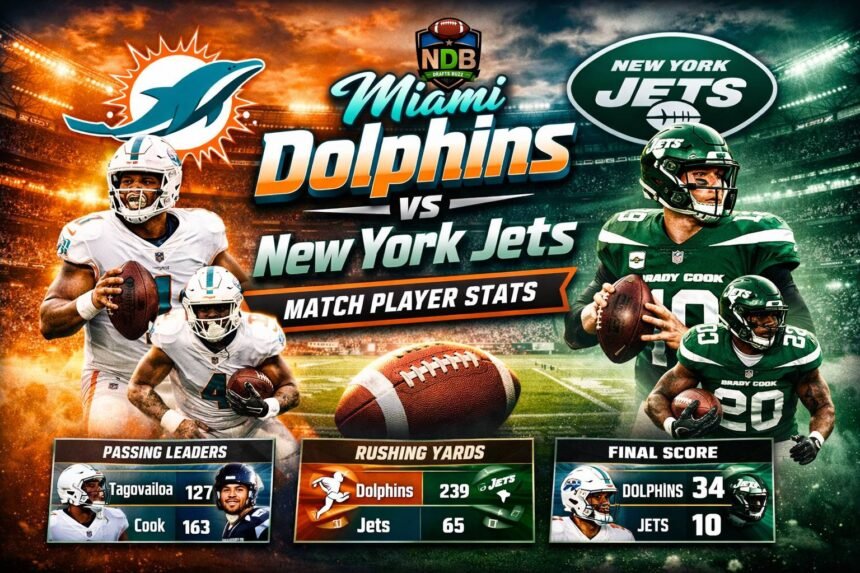 Miami Dolphins vs New York Jets Match Player Stats