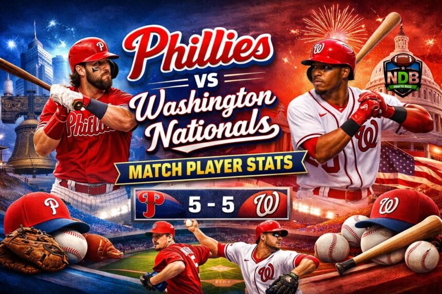 Phillies vs Washington Nationals Match Player Stats