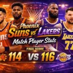 Phoenix Suns vs Lakers Match Player Stats