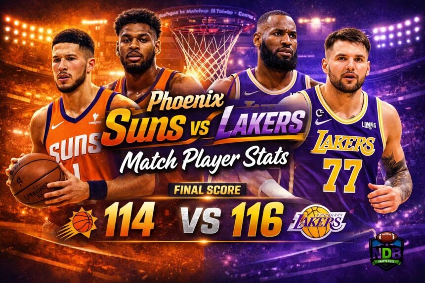 Phoenix Suns vs Lakers Match Player Stats